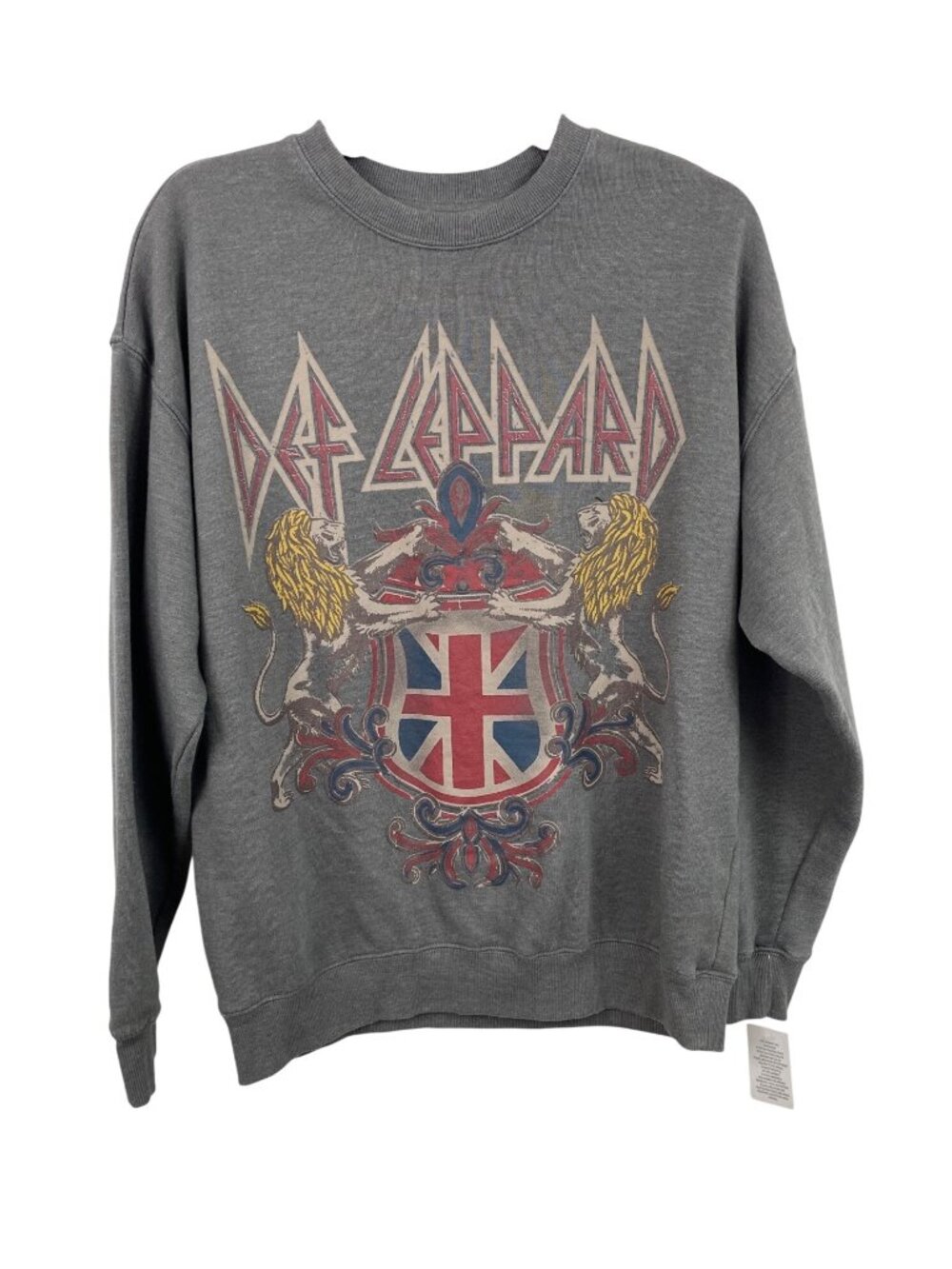 Def Leppard Graphic Crewneck Long Sleeve Sweatshirt Womens Size XXS